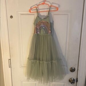 Cotton On Green Embellished Tiered Sundress